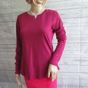 NWT - MICHAEL KORS Magenta top - sz S - MSRP $78.